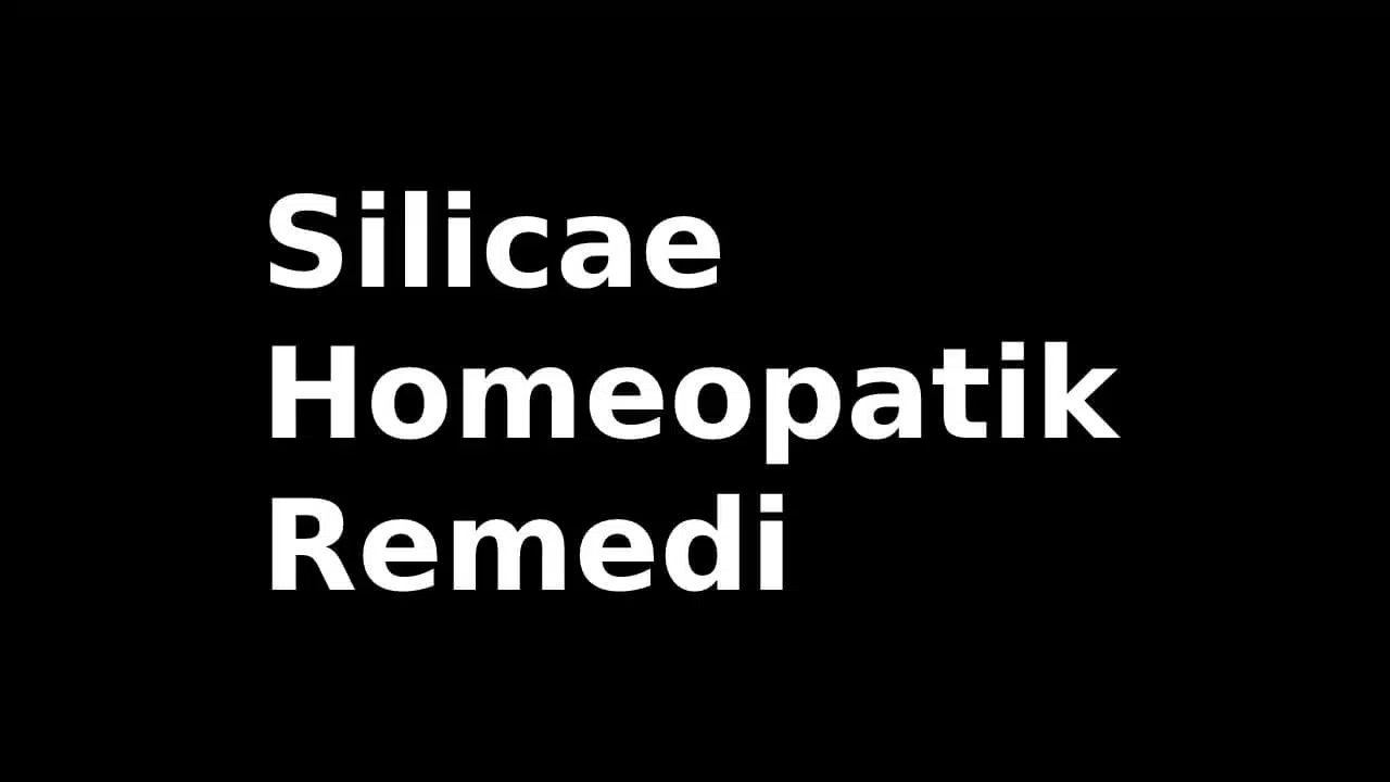Silicae Remedi - Homeopatik İlaç - Remedy