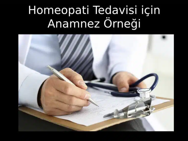 Homeopati tedavisi için anamnez örneği
